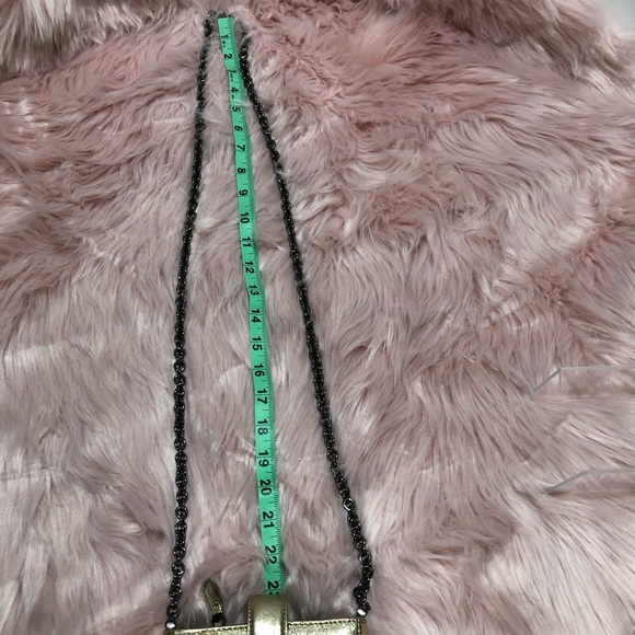 Henri Bindel Gold Leather Mini Crossbody - Picture 9 of 13